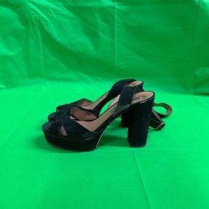 Pied A Terre Black Peep Toe Heels Size 37